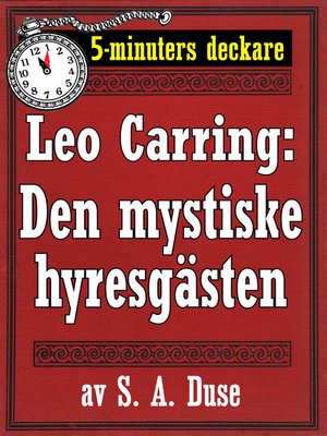cover image of Den mystiske hyresgästen. Kriminalberättelse